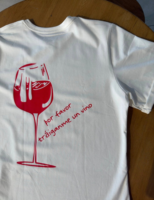 Camiseta por favor traiganme un vino