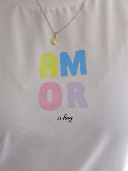 Camiseta amor si hay