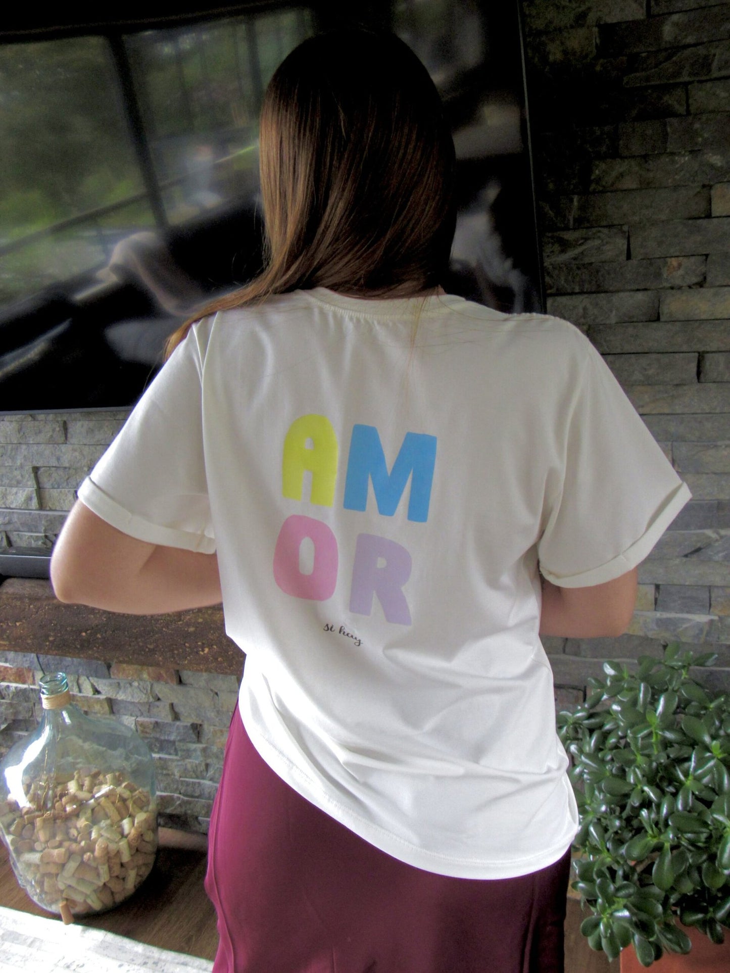 Camiseta amor si hay