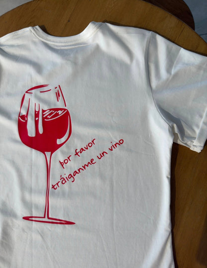 Camiseta por favor traiganme un vino