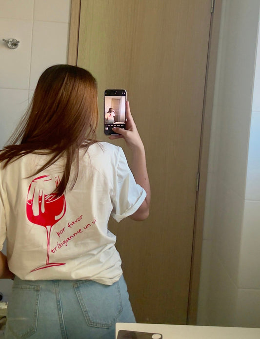 Camiseta por favor traiganme un vino