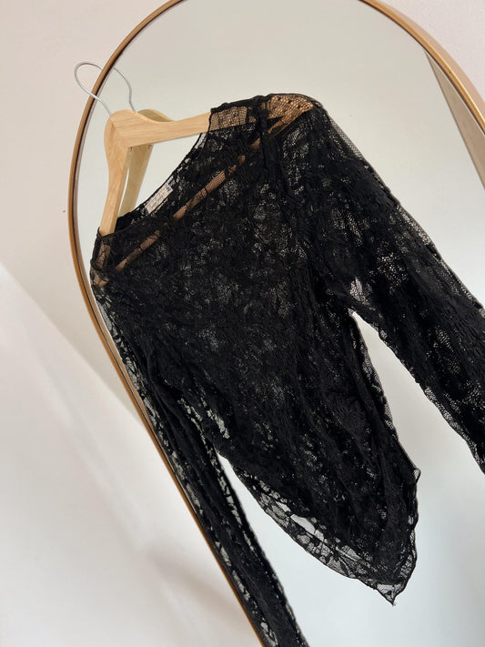 Mesh Encaje negro