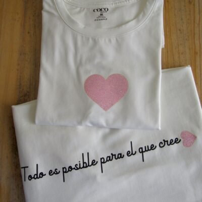 CAMISETA TODO ES POSIBLE PARA EL QUE CREE